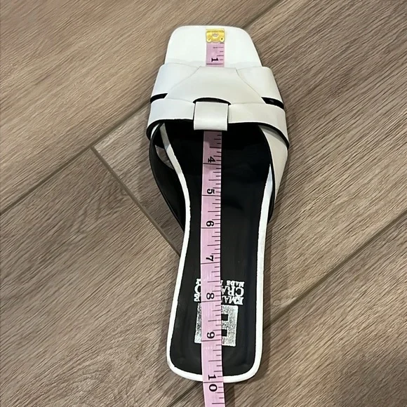 Emanuele Crasto Strappy Crisscross White Sandals Leather EU 39 US 8 - Picture 7 of 15